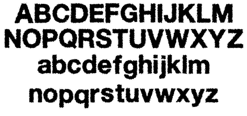 Diffuse away font specimens