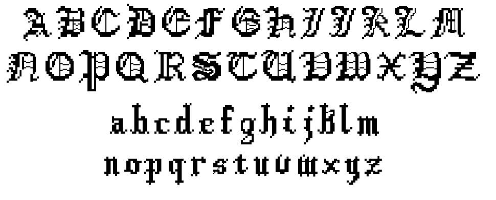 DigiCastle font specimens