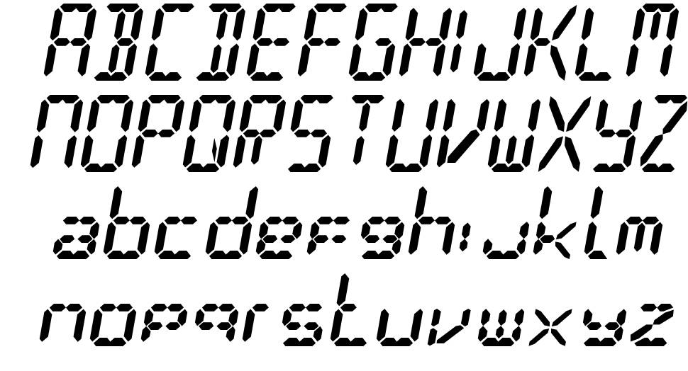 Digit font specimens