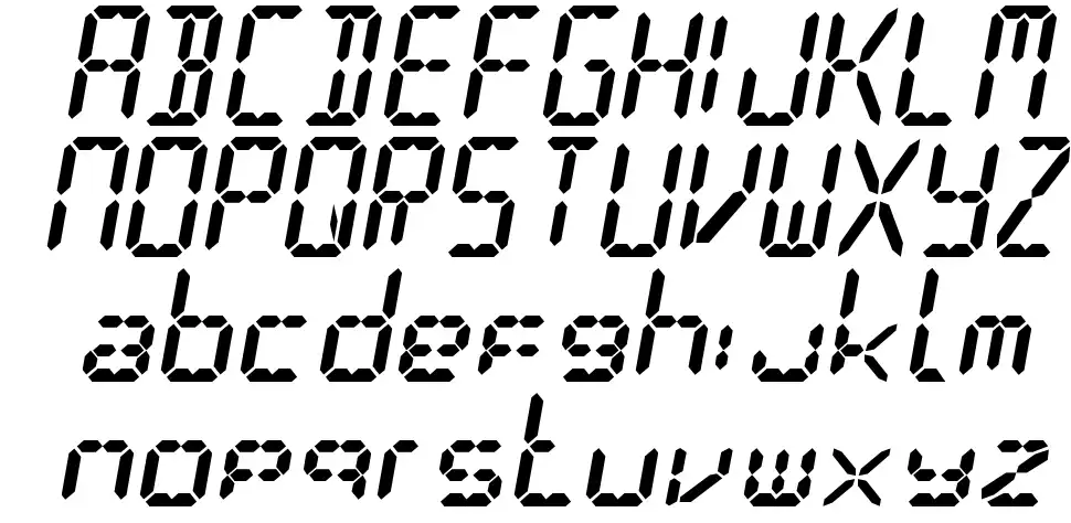 Digit font specimens