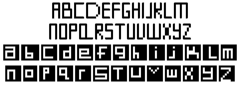 Digit Square font specimens