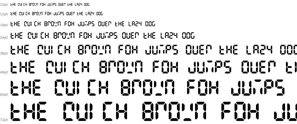 Digital Display font Şelale