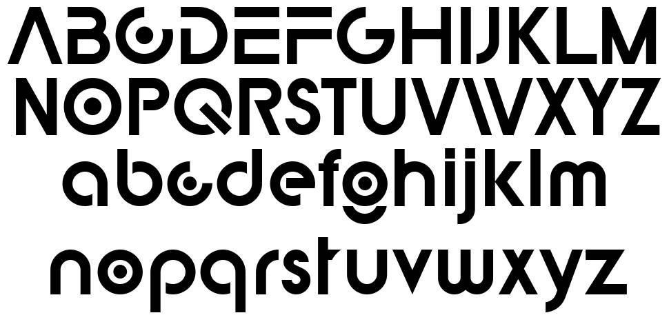 Digital Geometric font