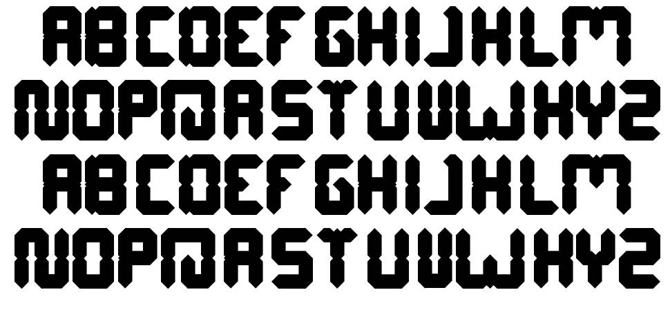 Digital Gothic font specimens