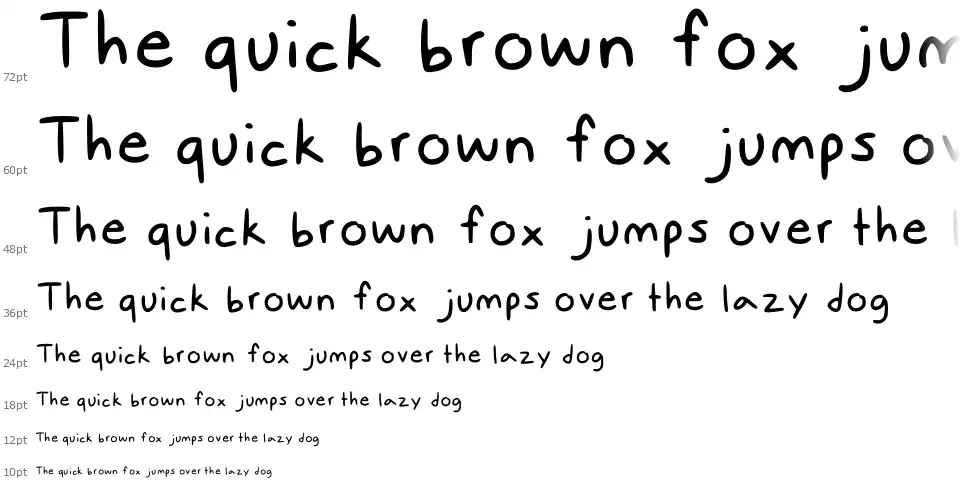 Digital Handwritingfont waterfall