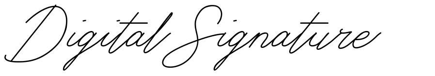 Digital Signature czcionka