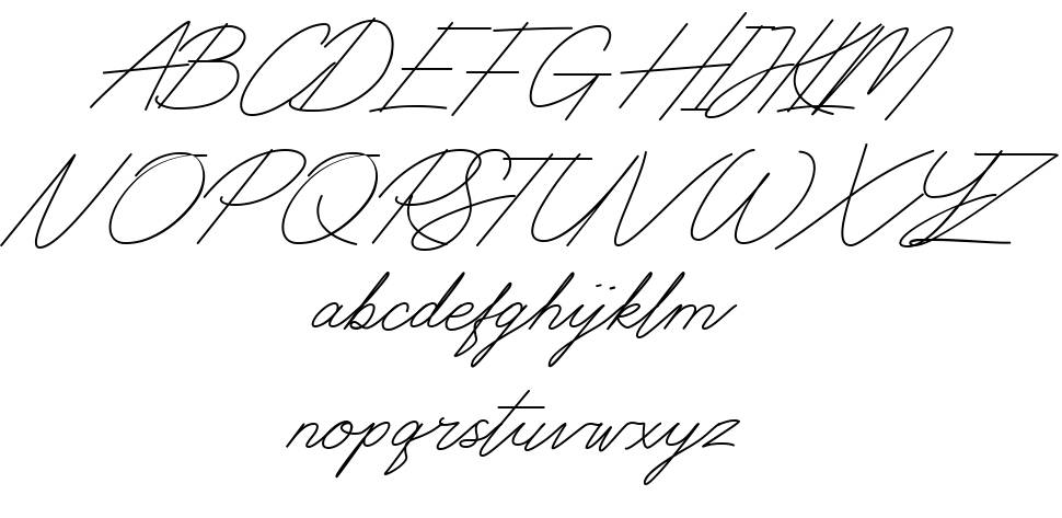Digital Signature font specimens
