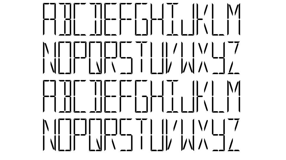 Digital System font specimens