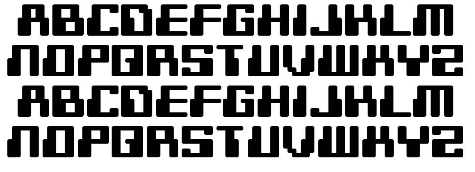 Digitek font specimens