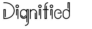 Dignified font