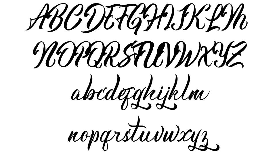Dilovany font specimens