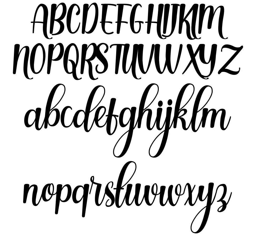 Dinalima Script font specimens