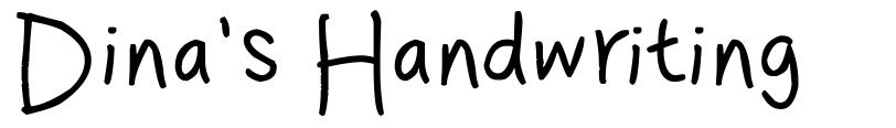 Dina's Handwriting font