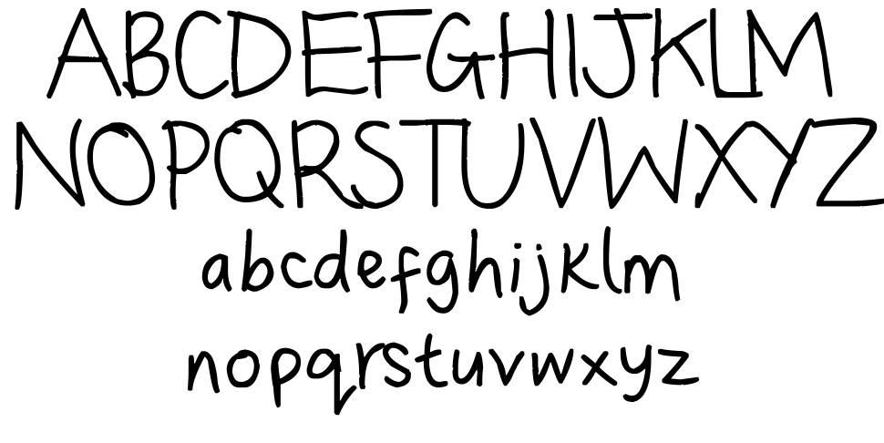Dina's Handwriting font specimens
