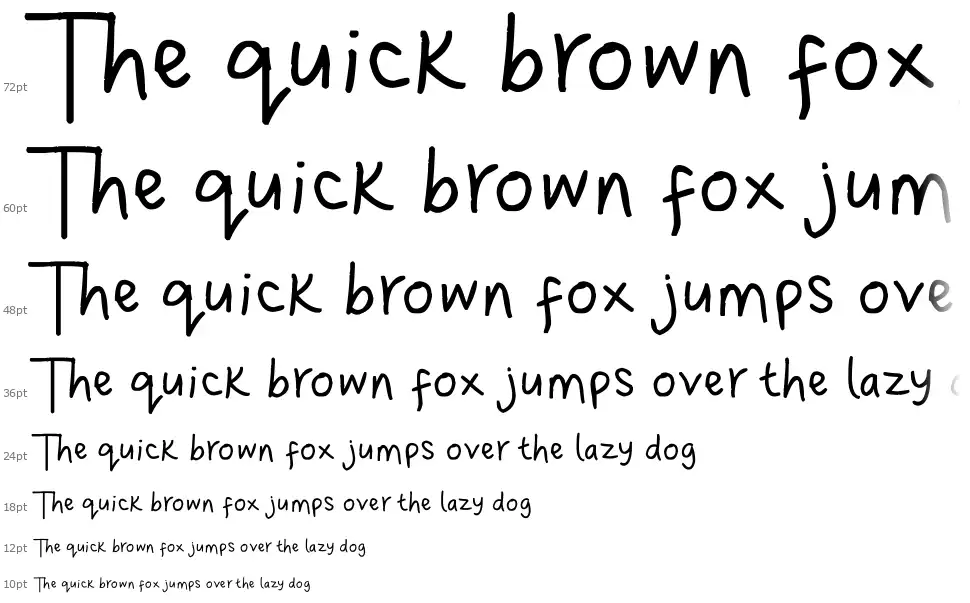 Dina's Handwriting font Waterfall