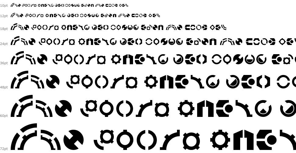 Dingbatronic písmo Vodopád