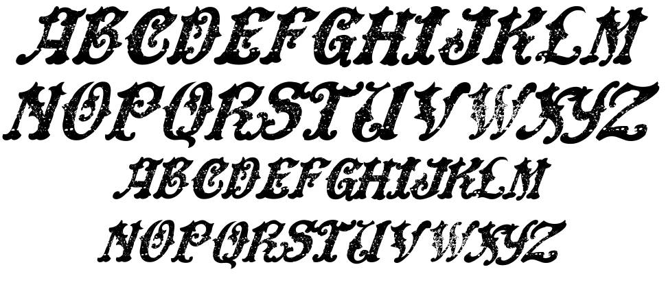 Dingle Huckleberry písmo Exempláře