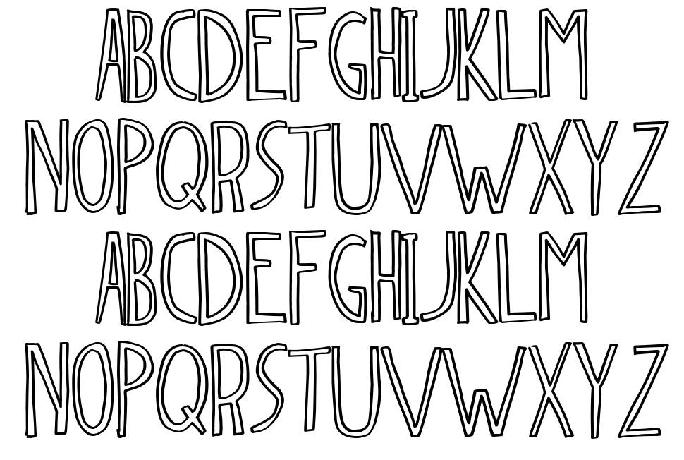 Dingleberry font specimens