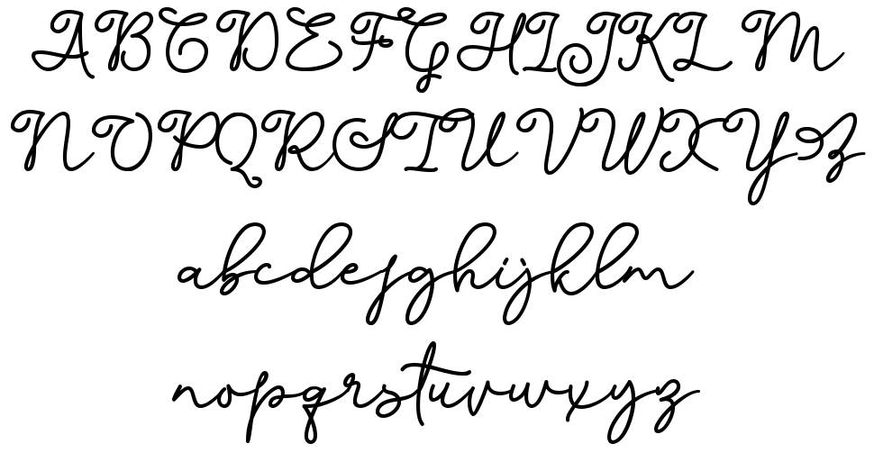 Dinila Script フォント 標本