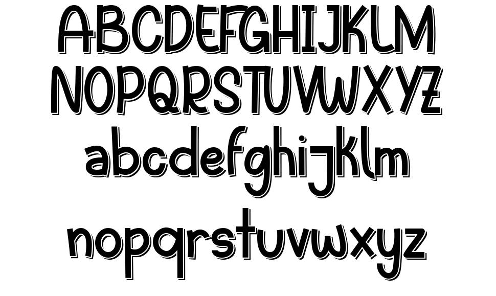 Dinoko Layered font Örnekler