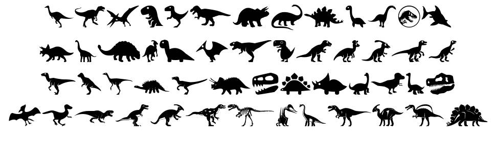Dinosaur Icons font