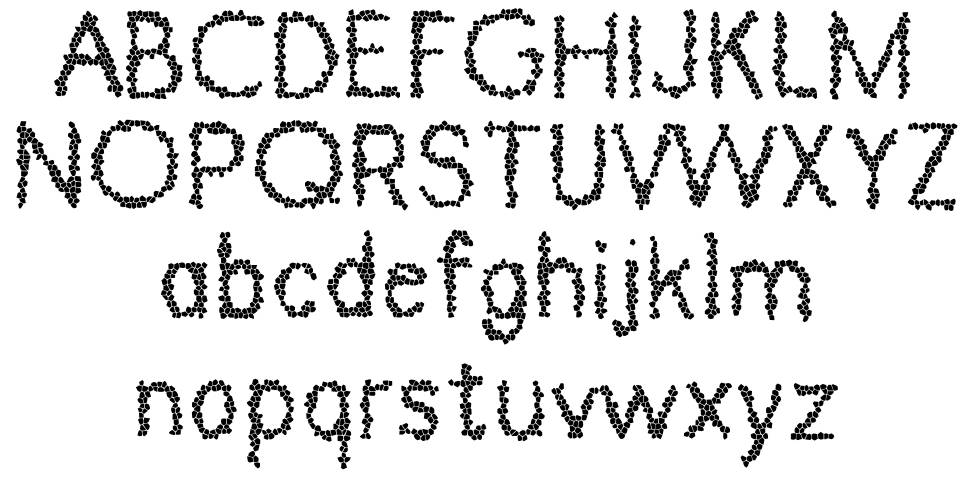 Dinosaur Skin písmo Exempláře