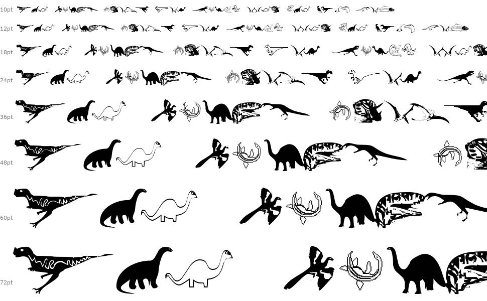 DinosoType font Şelale