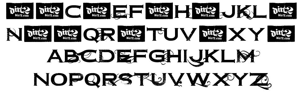 Dirt2 Copperbolt font Örnekler