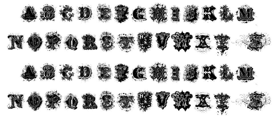 Dirty Ames font specimens