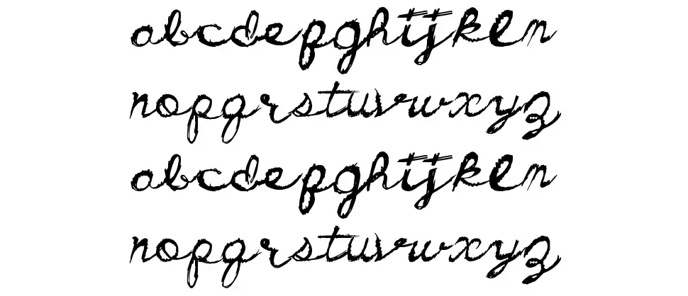 Dirty Cursivefont specimens