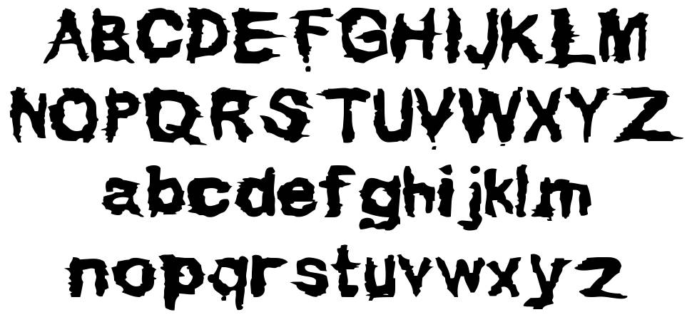 Dirty Grunge font specimens