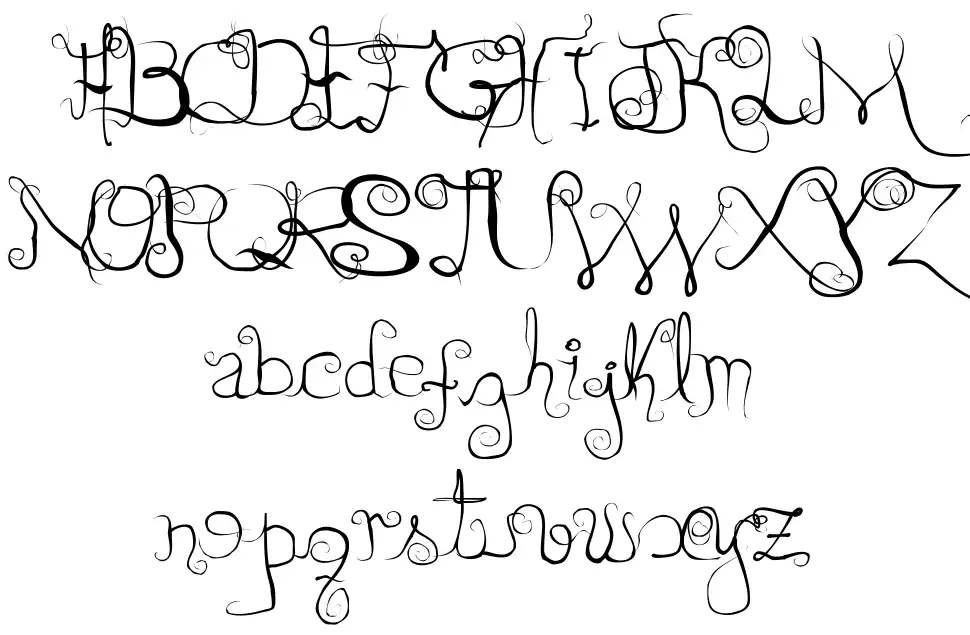 Dirty Ladyfont specimens