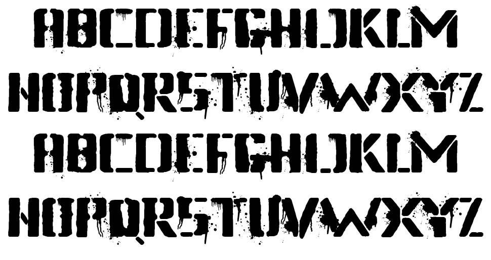 Dirty Streets font specimens