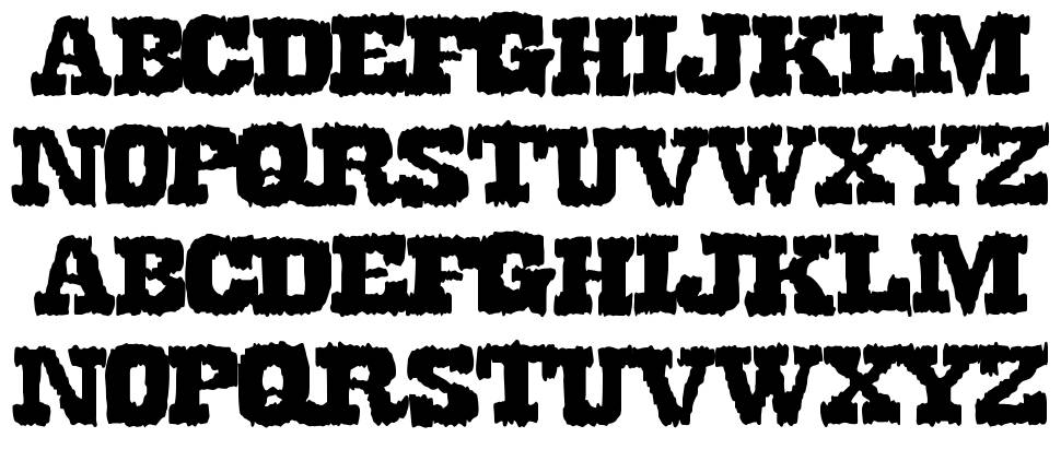 Dirty Western font specimens