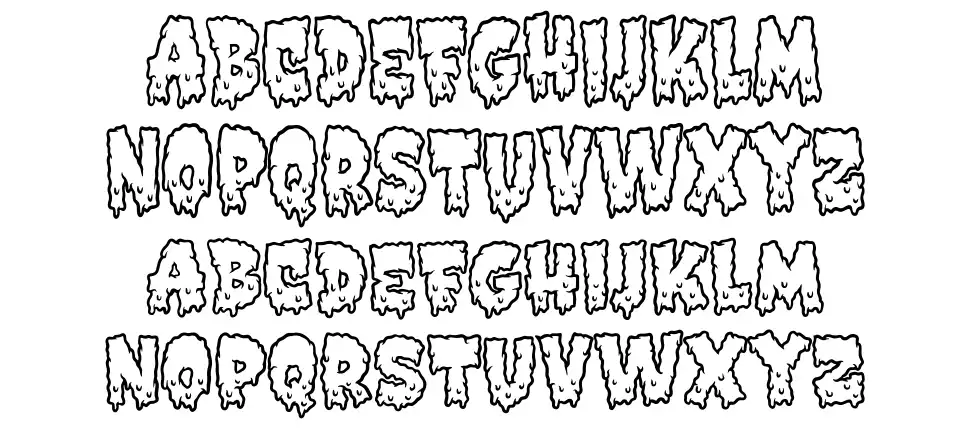 Dirty Zombie font specimens