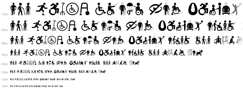 Disabled Icons font by Woodcutter | FontRiver