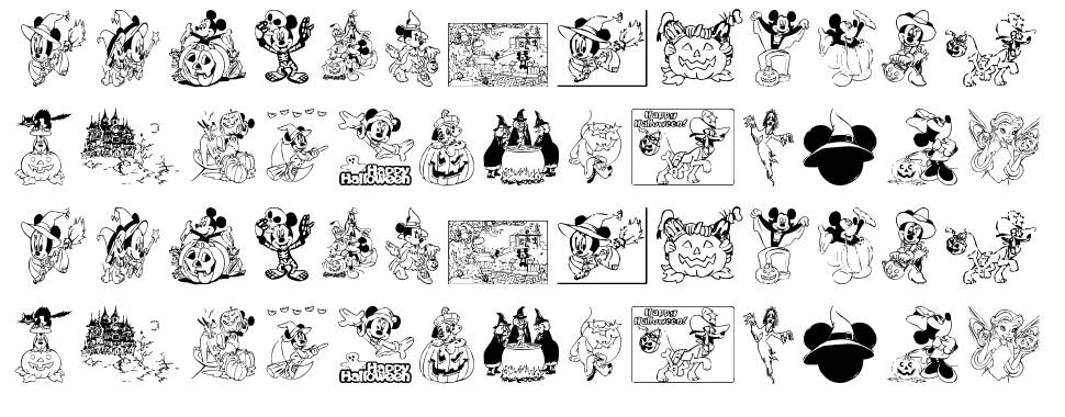 Disney Halloween písmo Exempláře