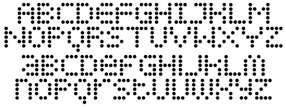 Display Dots font specimens