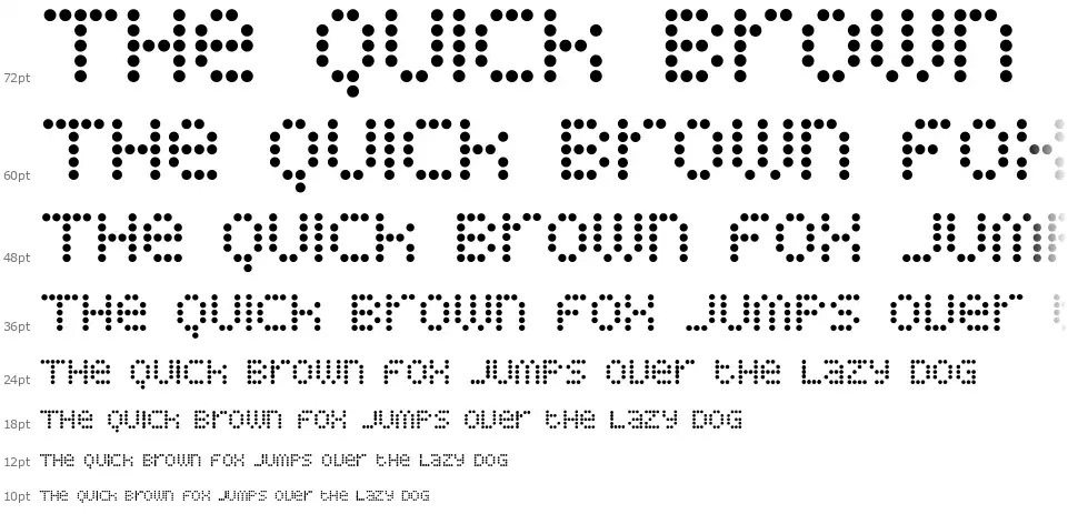 Display Dots font Waterfall