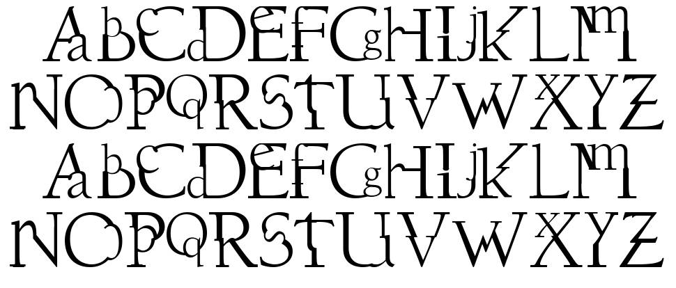 Dissouns font specimens