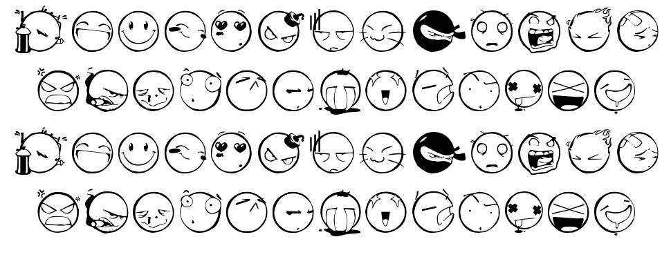DIST Yolks Emoticons písmo Exempláře