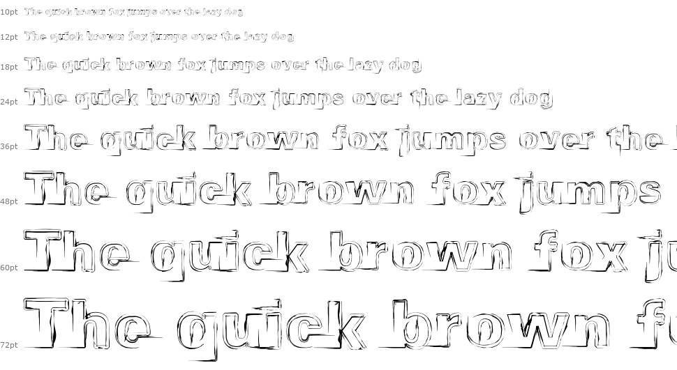 Distopia Black Outlines font Waterfall