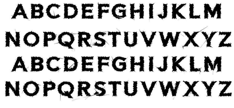 Distor font specimens
