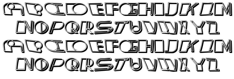 Distorted font specimens