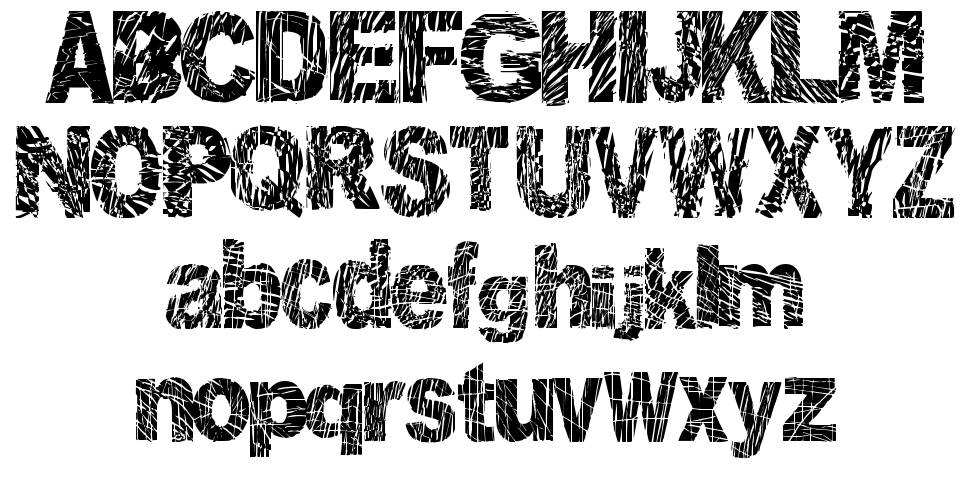Distorted and Scratchy font specimens