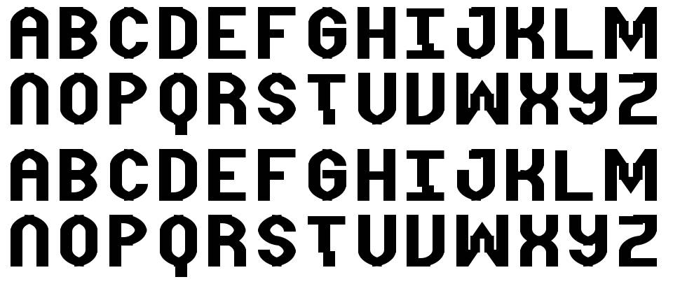 Distortion フォント 標本