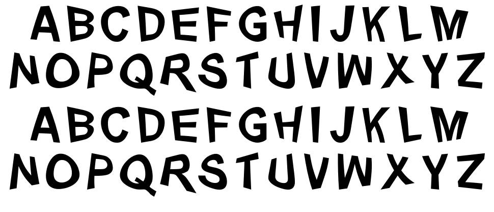 Distorty font specimens