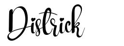 Districk font