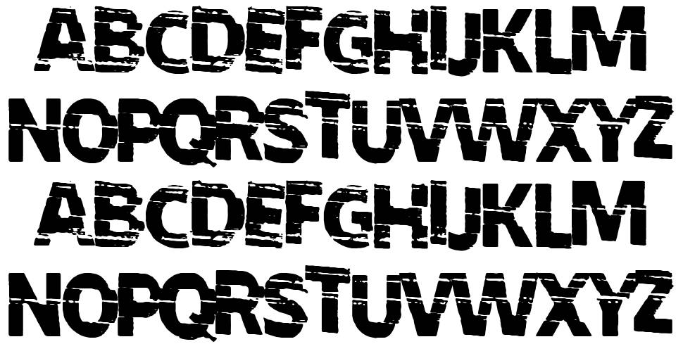 Disturbed font specimens