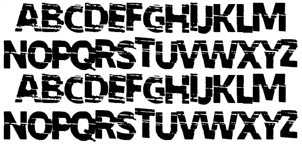 Disturbed schriftart vorschau